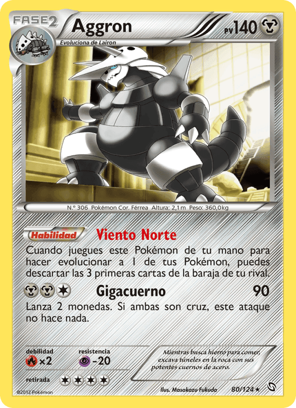 Aggron, carta 80 de Dragones Majestuosos
