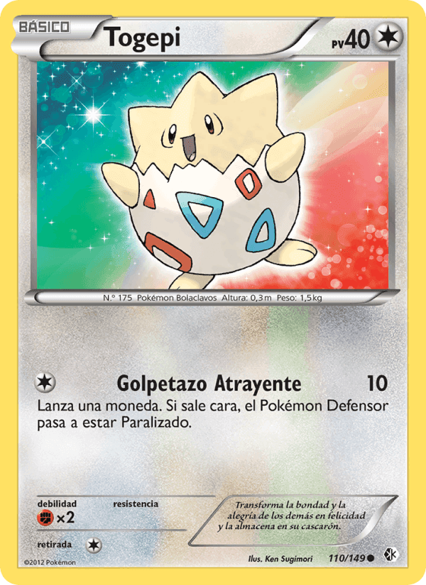 Togepi, carta 110 de Fronteras Cruzadas