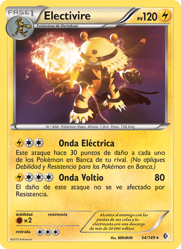 Electivire, carta 54 de Fronteras Cruzadas