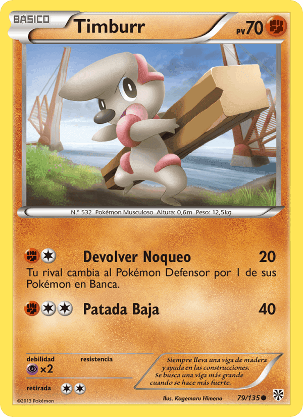 Timburr, card 79 from Tormenta Plasma