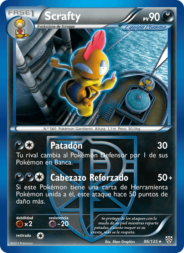 Scrafty, carta 86 de Tormenta Plasma