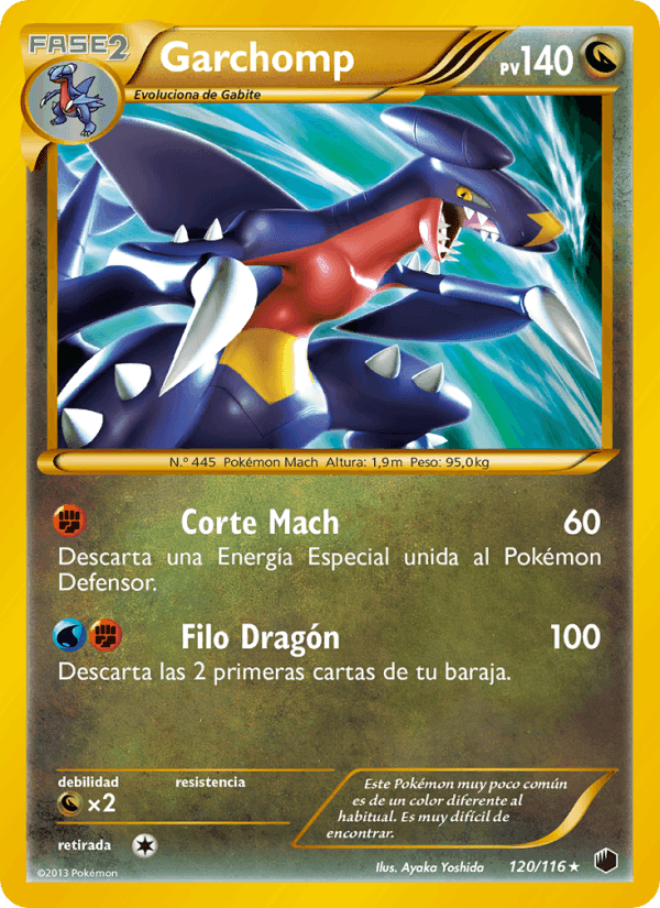 Garchomp, carta 120 di Glaciación Plasma