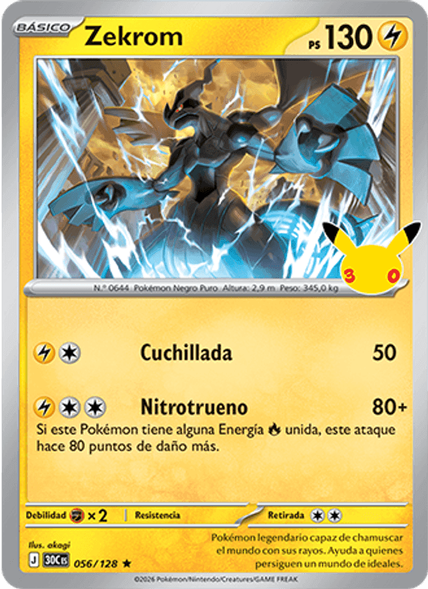 Zekrom, carte 056 de Celebración 30.º Aniversario