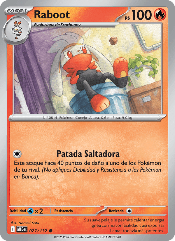 Raboot, carta 027 di Megaevolución