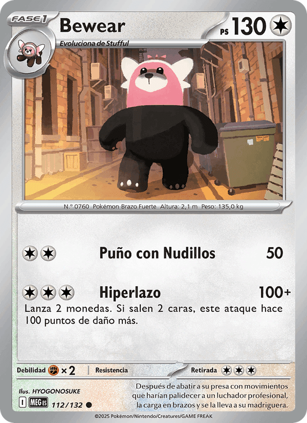 Bewear, carta 112 de Megaevolución