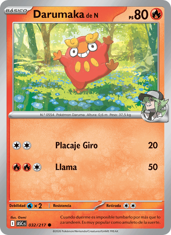 Darumaka de N, carta 032 de Héroes Ascendentes