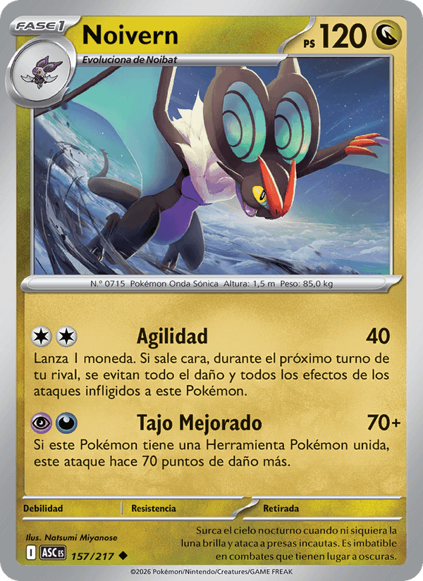 Noivern, carta 157 de Héroes Ascendentes