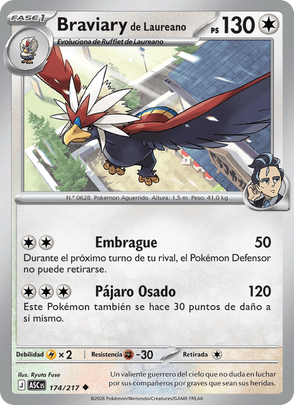 Braviary de Laureano, card 174 from Héroes Ascendentes