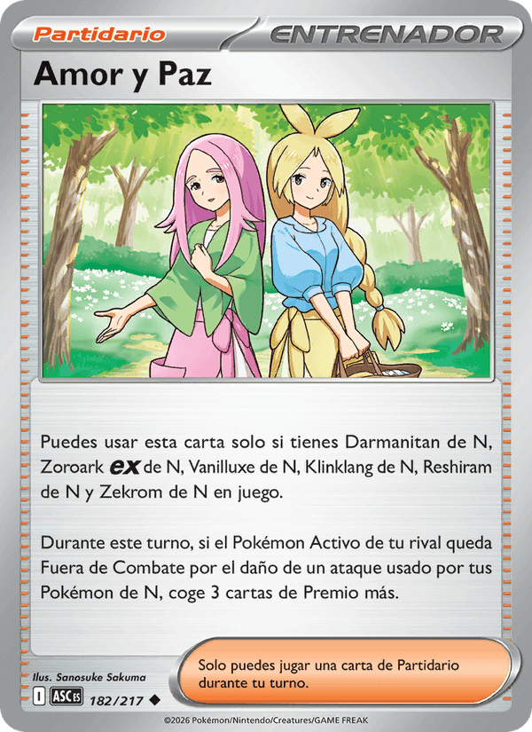 Amor y Paz, card 182 from Héroes Ascendentes