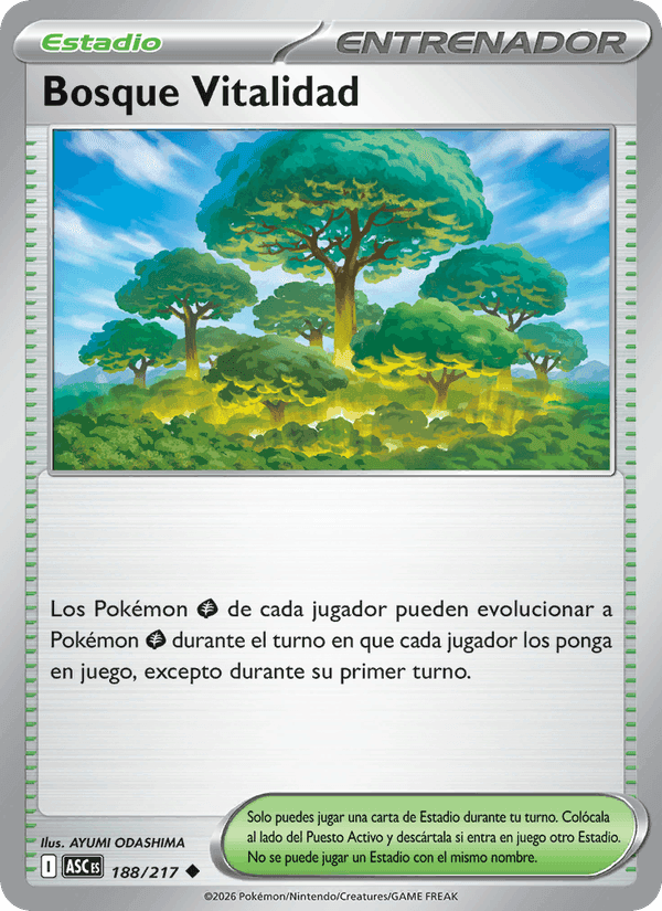 Bosque Vitalidad, carta 188 de Héroes Ascendentes