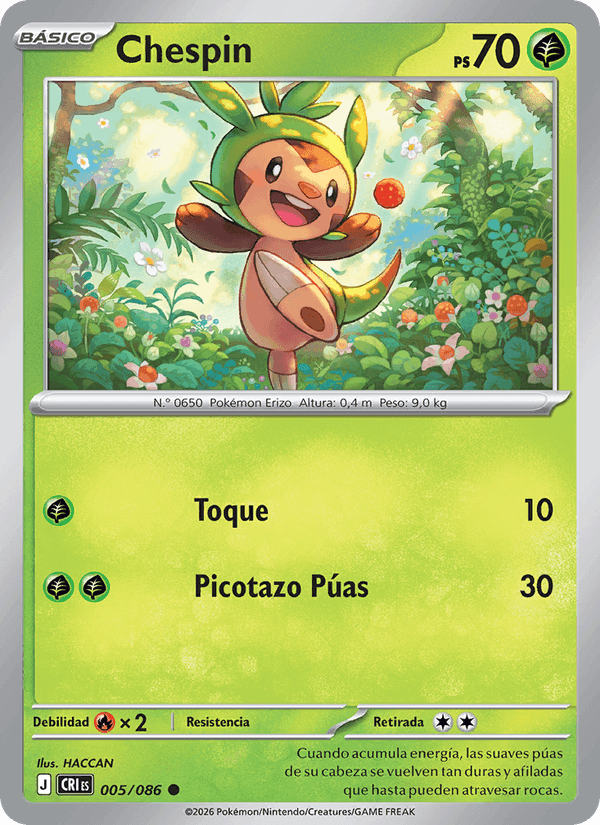 Chespin, carta 005 di Caos Creciente