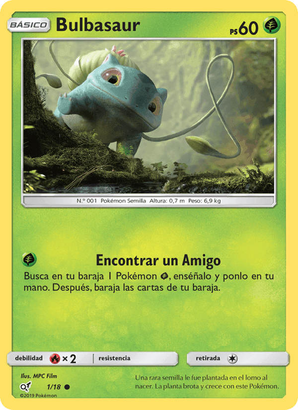 Bulbasaur, carta 1 de Detective Pikachu
