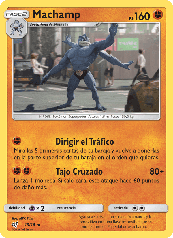 Machamp, carta 13 di Detective Pikachu