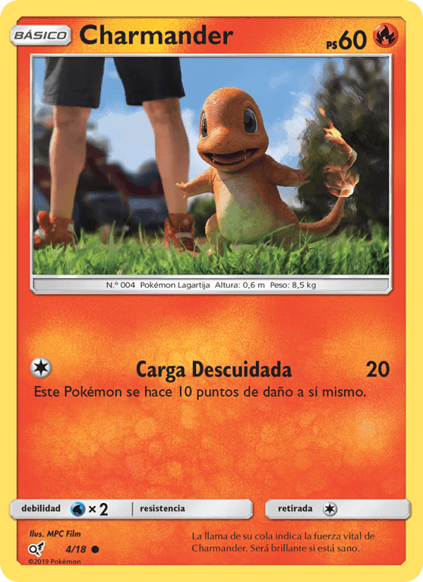 Charmander, carta 4 de Detective Pikachu