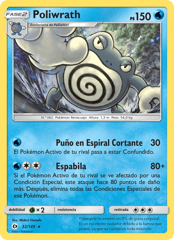 Poliwrath, carta 32 de Sol y Luna