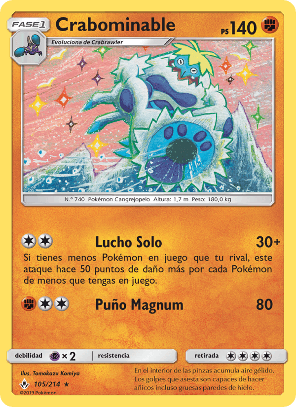 Crabominable, card 105 from Vínculos Indestructibles