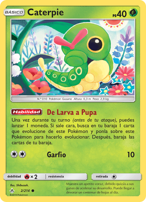 Caterpie, carta 2 de Vínculos Indestructibles