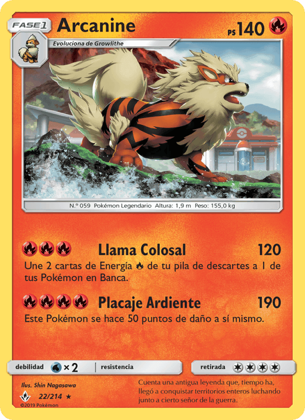 Arcanine, carta 22 de Vínculos Indestructibles