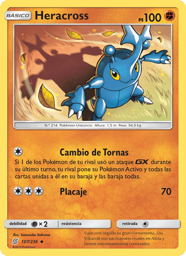 Heracross, card 107 from Mentes Unidas