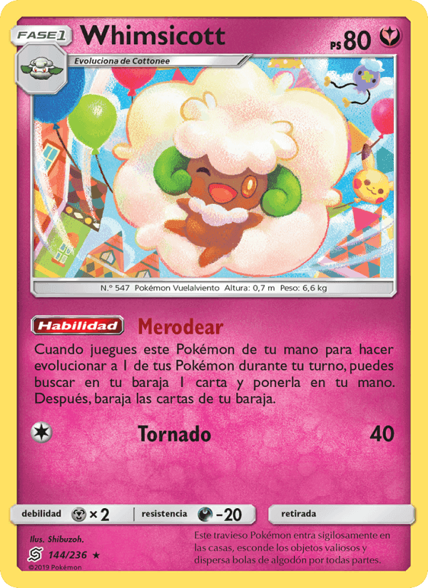 Whimsicott, card 144 from Mentes Unidas