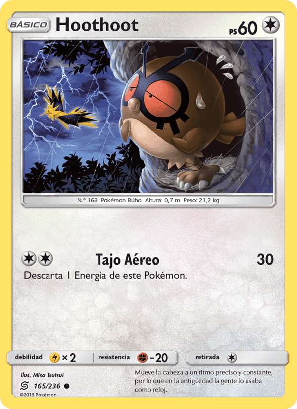 Hoothoot, card 165 from Mentes Unidas