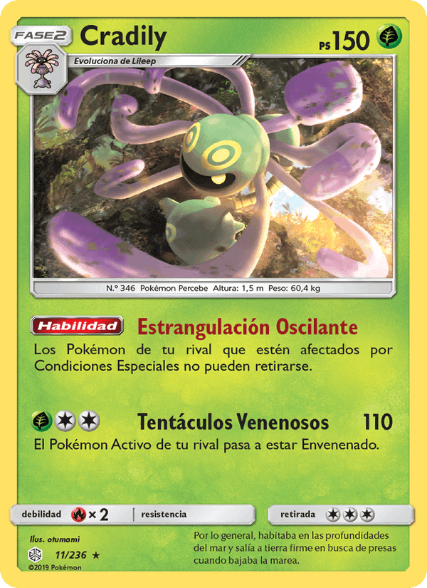 Cradily, carta 11 de Eclipse Cósmico