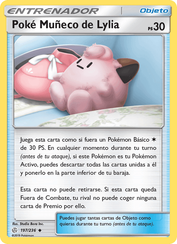 Poké Muñeco de Lylia, carta 197 de Eclipse Cósmico