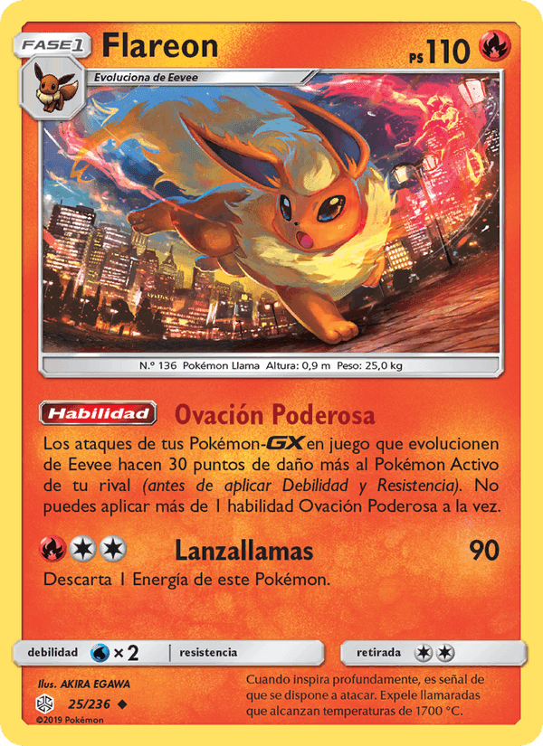 Flareon, carta 25 di Eclipse Cósmico