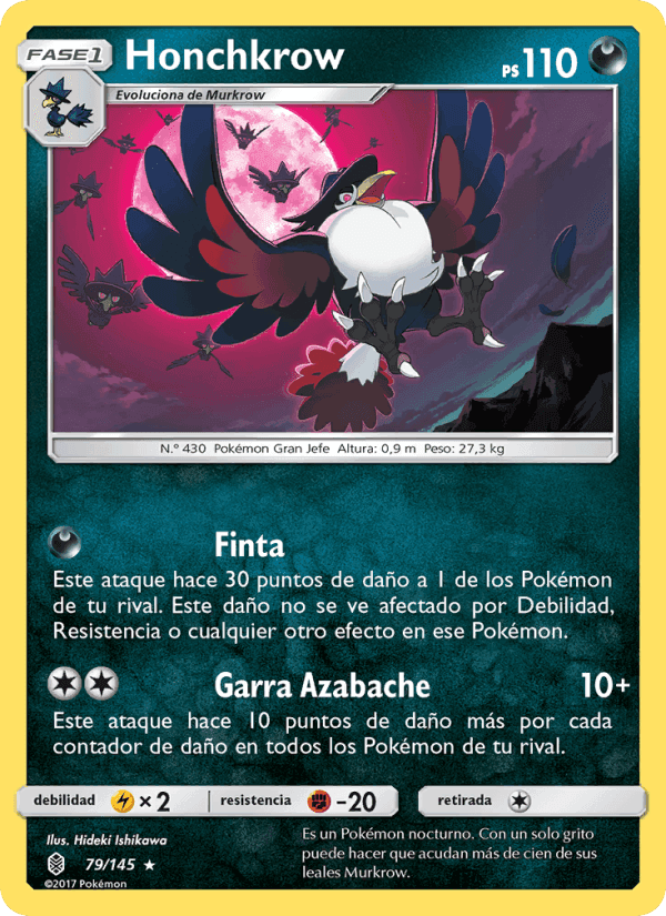 Honchkrow, carta 79 de Albor de Guadianes