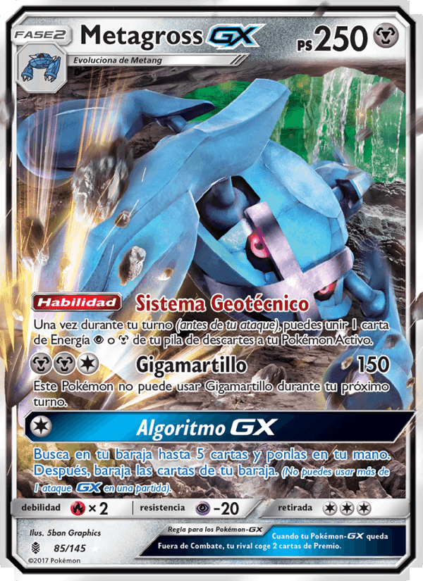 Metagross GX, carta 85 de Albor de Guadianes