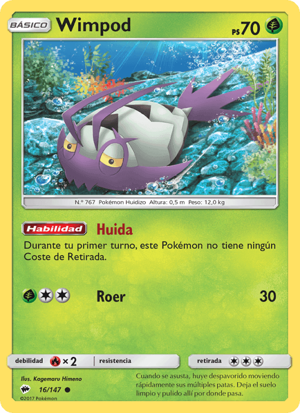 Wimpod, carta 16 de Sombras Ardientes