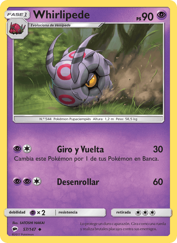 Whirlipede, carta 57 de Sombras Ardientes