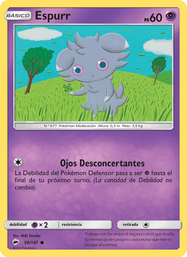 Espurr, carta 59 de Sombras Ardientes