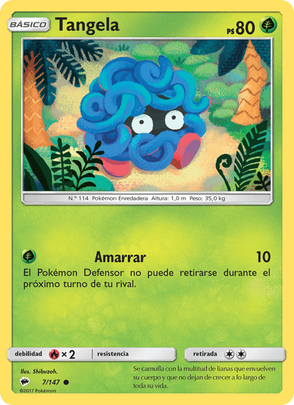 Tangela, carta 7 de Sombras Ardientes