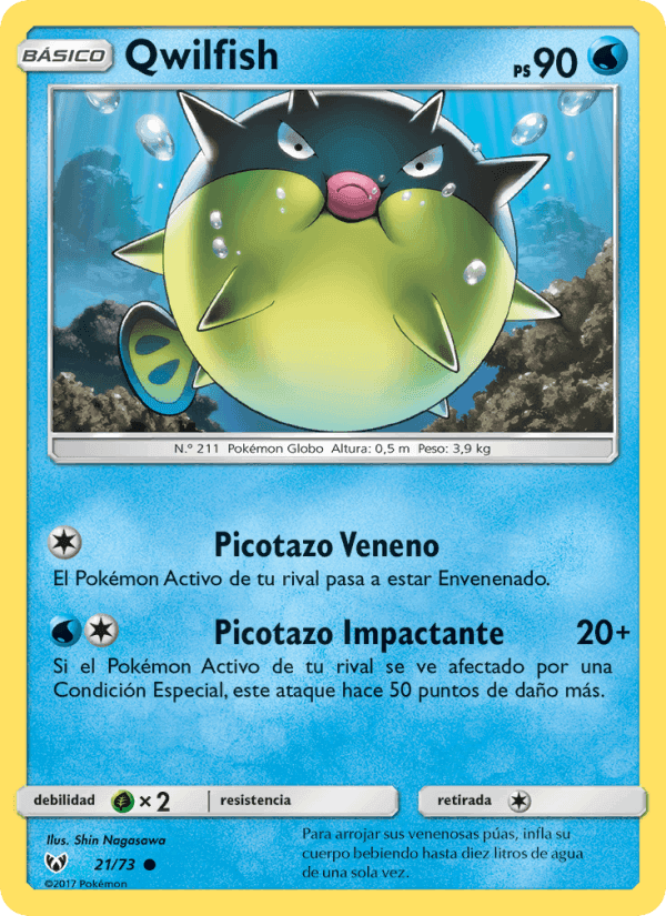 Qwilfish, carta 21 di Leyendas Luminosas