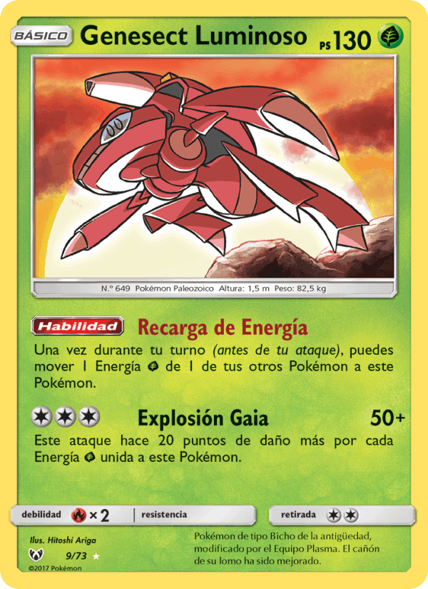 Genesect Luminoso, carta 9 di Leyendas Luminosas