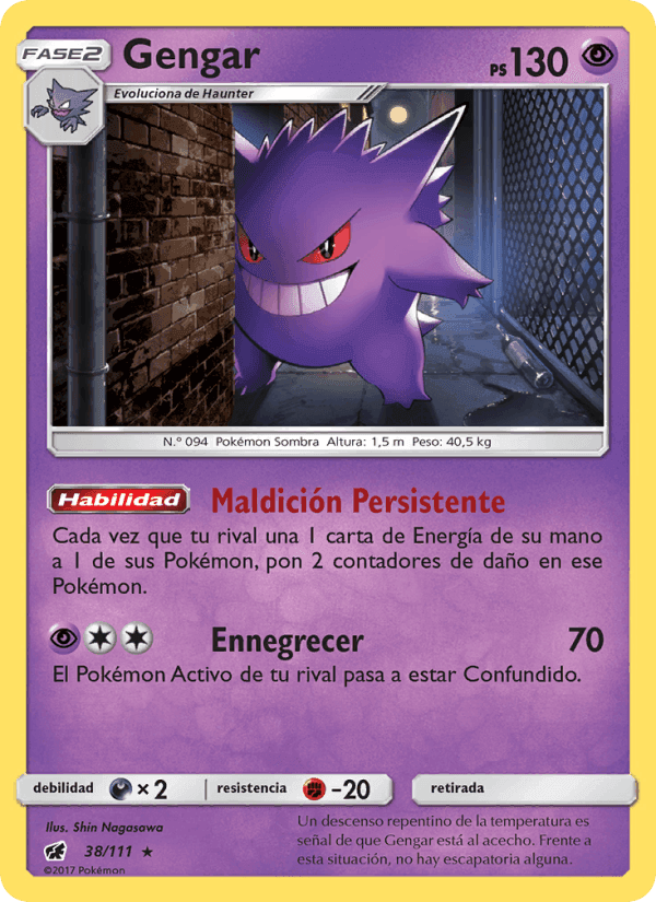 Gengar, carta 38 de Invasión Carmesí