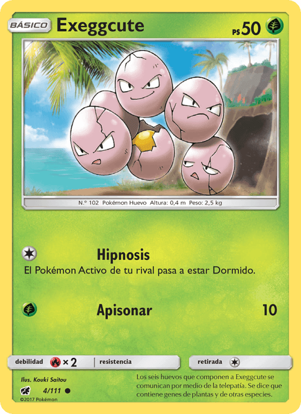 Exeggcute, carta 4 di Invasión Carmesí