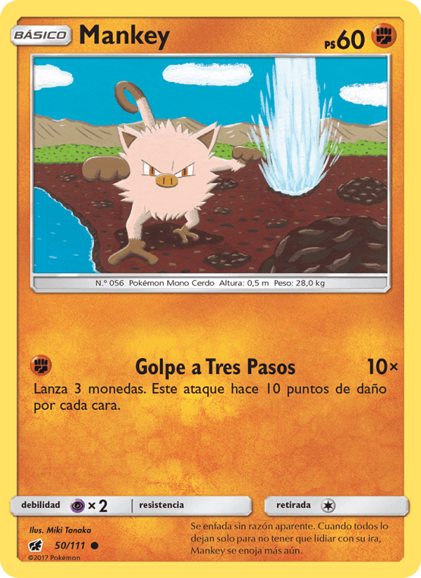 Mankey, carta 50 de Invasión Carmesí
