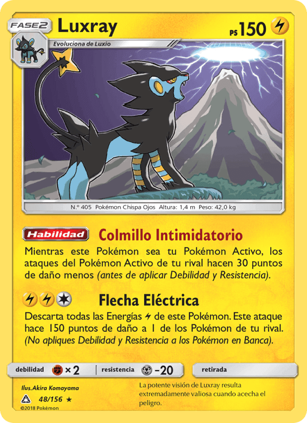 Luxray, carta 48 de Ultraprisma