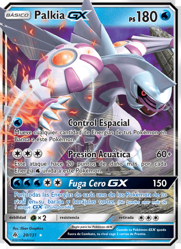Palkia GX, carta 20 de Luz Prohibida