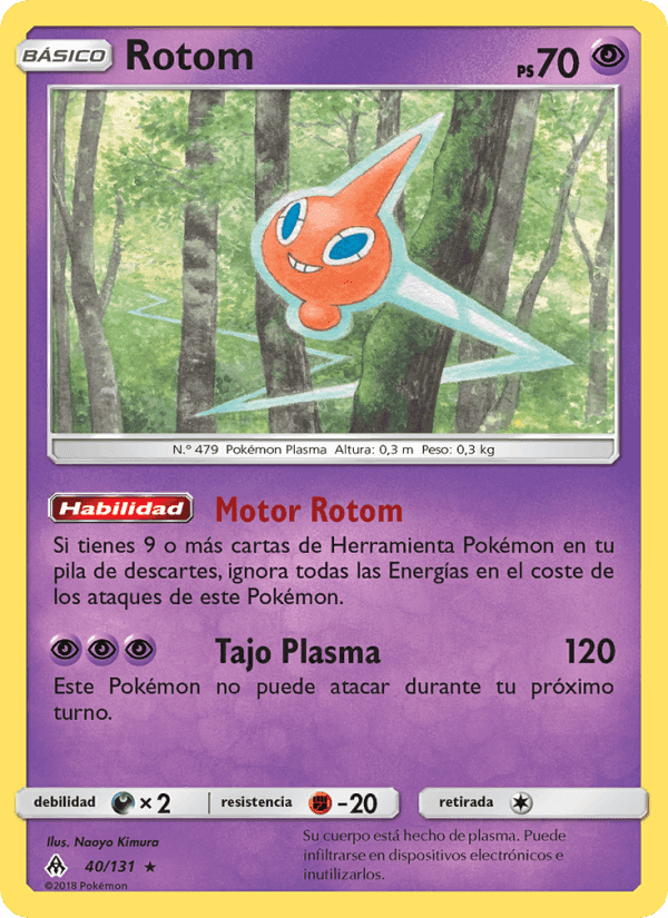 Rotom, carta 40 di Luz Prohibida