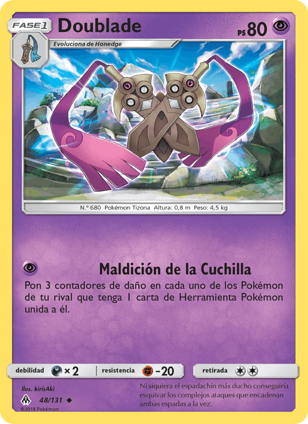Doublade, carta 48 di Luz Prohibida