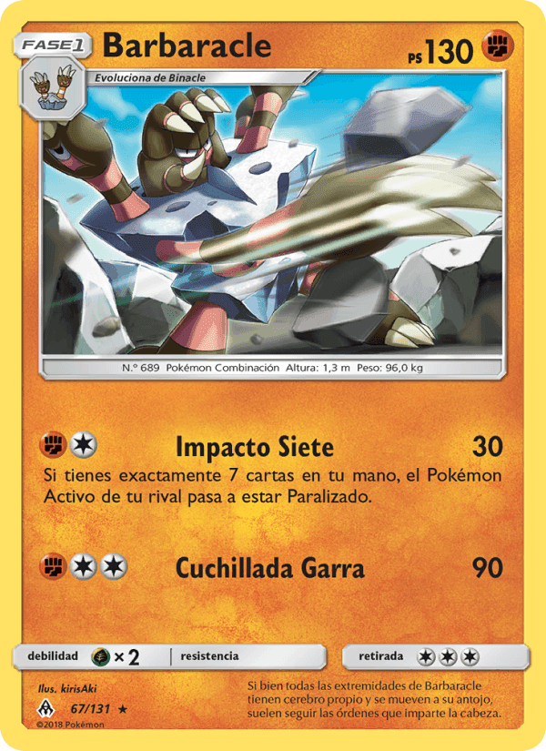 Barbaracle, card 67 from Luz Prohibida