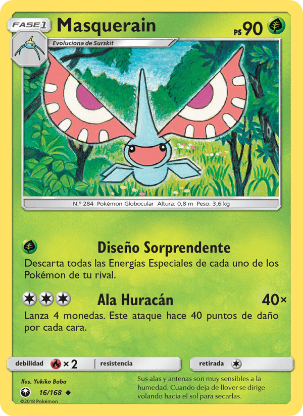 Masquerain, carta 16 de Tormenta Celestial