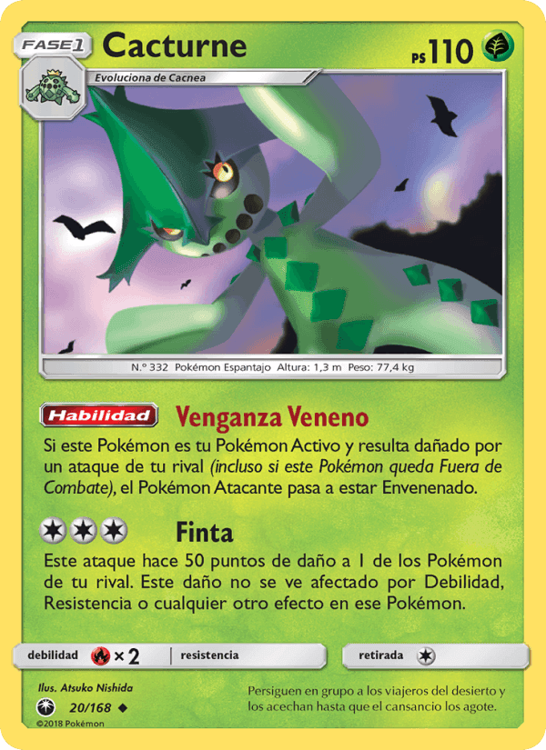 Cacturne, carta 20 de Tormenta Celestial