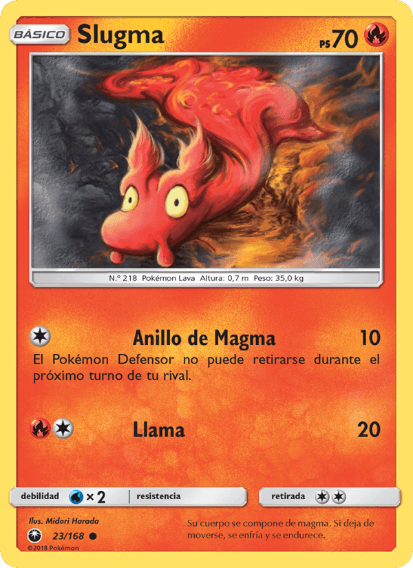 Slugma, carta 23 de Tormenta Celestial