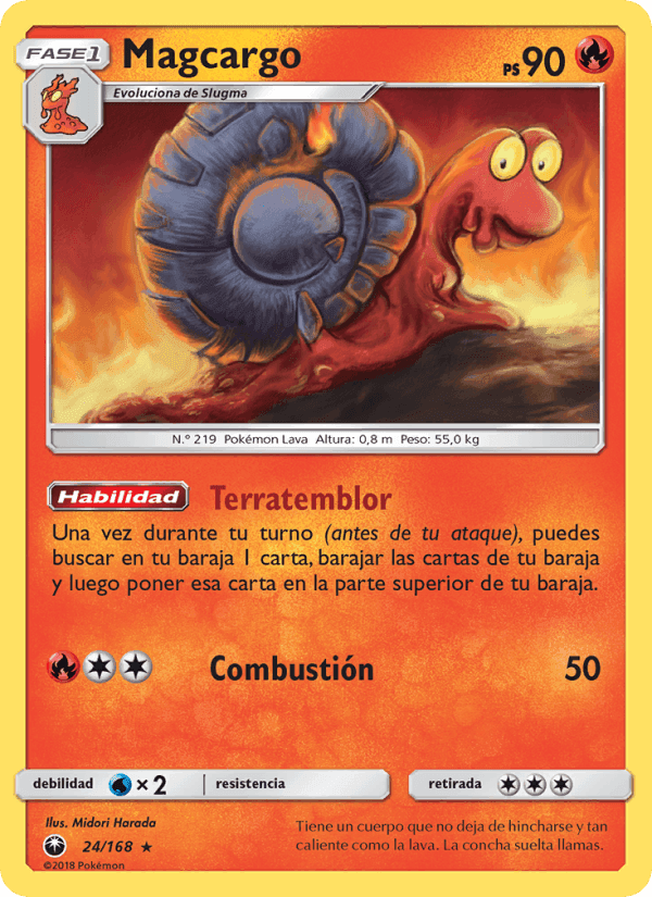 Magcargo, carta 24 de Tormenta Celestial