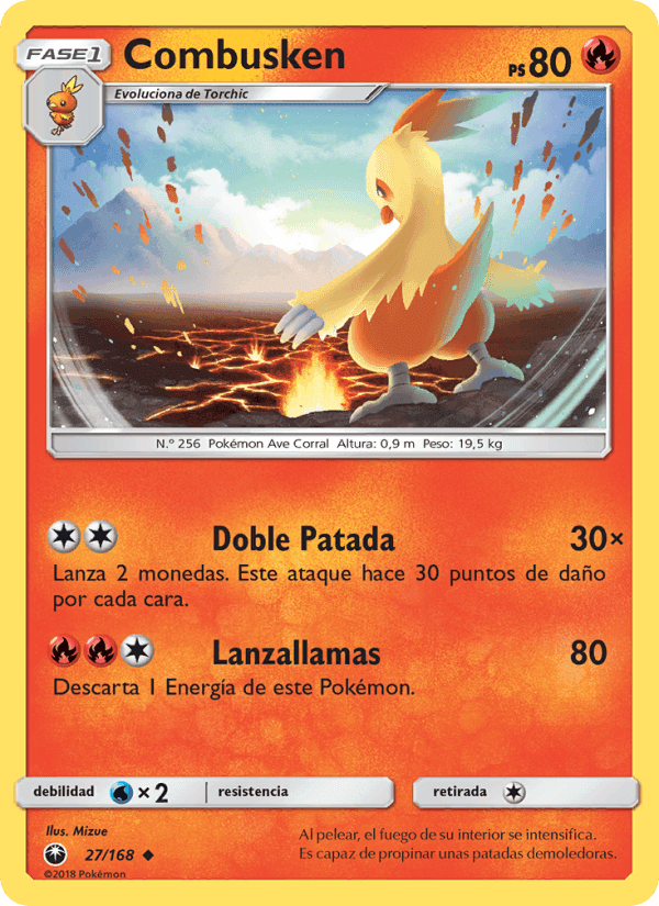 Combusken, carta 27 de Tormenta Celestial
