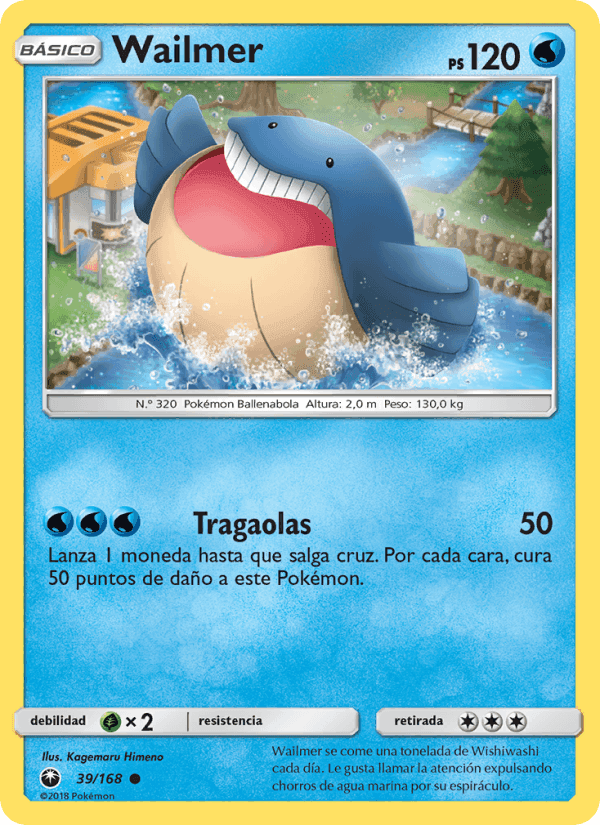 Wailmer, carta 39 de Tormenta Celestial